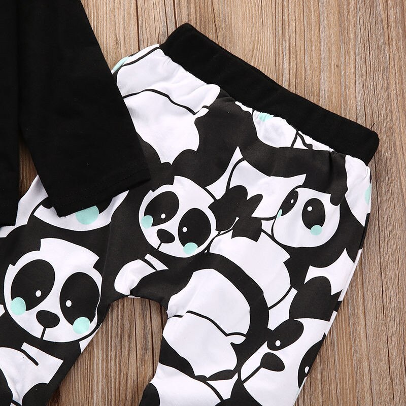 Toddler Infant Newborn Baby Boy Little Girl Long Sleeve T shirt Top Legging Pants 2pcs Outfit Casual Clothes Set - ebowsos