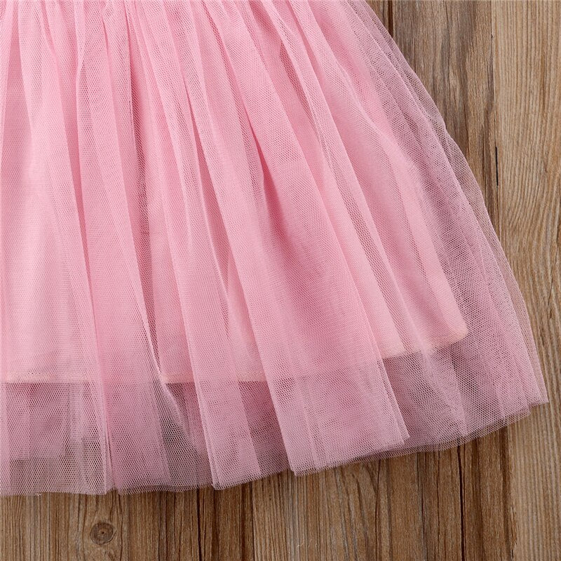 Toddler Kid Baby Girl Lace Tulle Mesh Sling Backless Dress Party Bridesmaid Party Pageant Dresses - ebowsos