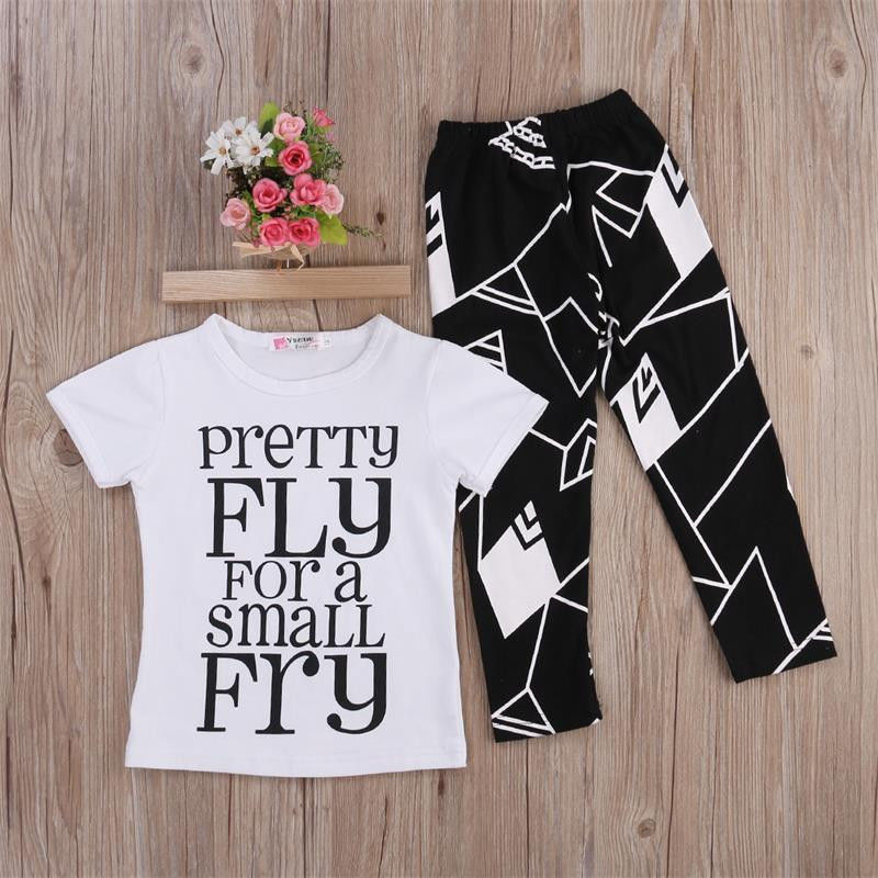 Toddler Kids Baby Boys Short Sleeve T-Shirt Tops+Trousers Clothes Outfits Set - ebowsos