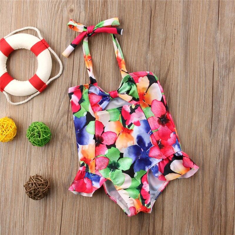 Toddler Kids Baby Girls Cute Tankini Cartoon Print Swimwear Swimsuit Bathing Suit Beachwear - ebowsos