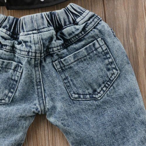 Toddler Kids Child Girls Fashion Denim Pants Stretch Elastic Trousers Jeans Ripped Hole Clothes Baby Girl 1-5T - ebowsos