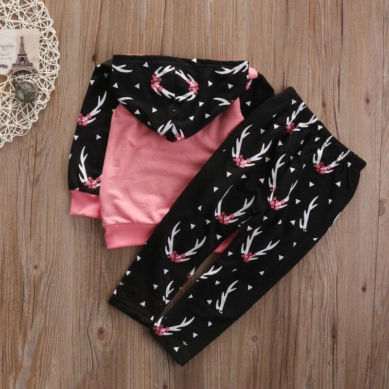 Toddler Kids Girls Outfits Clothes Floral T-shirt Tops Pants Leggings 2PCS Set - ebowsos