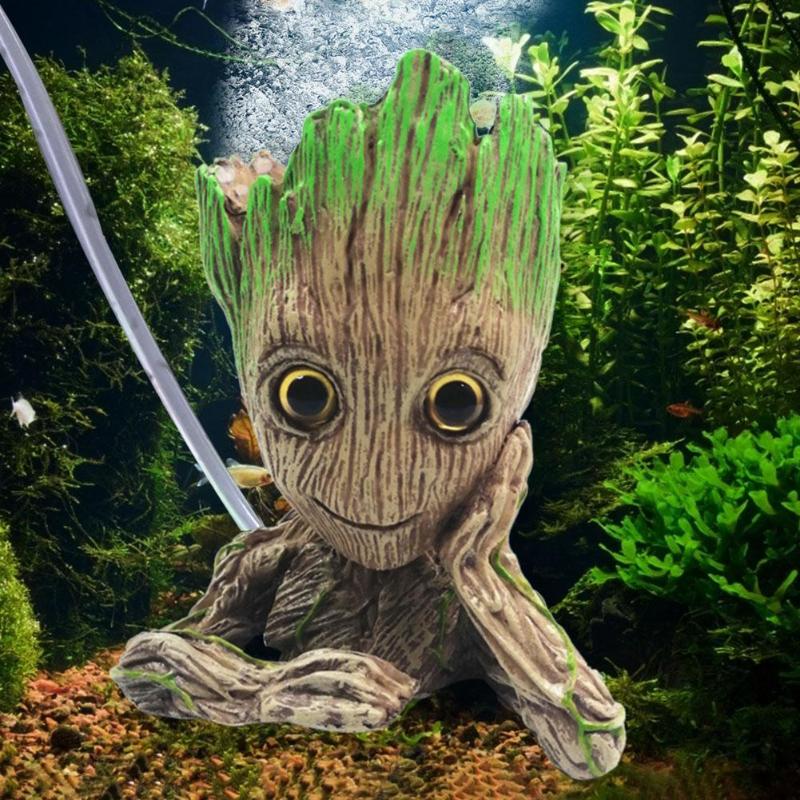 Tree Man Model Aquarium Fish Tank Oxygen Pump New and High Quality Fashionable Atmosphere Air Bubble Stone Ornament Decor - ebowsos