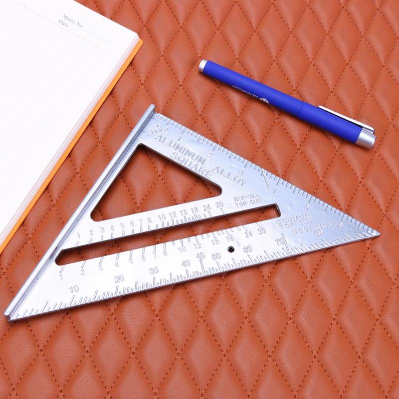 Triangle Square Ruler Aluminum Alloy Speed Square Protractor Miter For Carpenter Measurement Tool - ebowsos