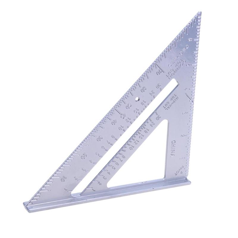 Triangle Square Ruler Aluminum Alloy Speed Square Protractor Miter For Carpenter Measurement Tool - ebowsos