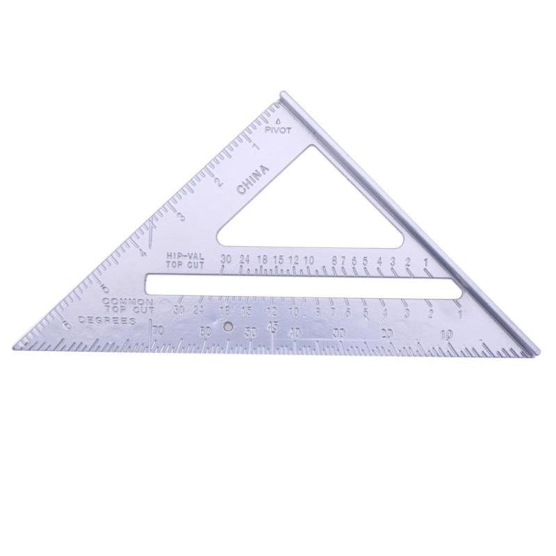 Triangle Square Ruler Aluminum Alloy Speed Square Protractor Miter For Carpenter Measurement Tool - ebowsos