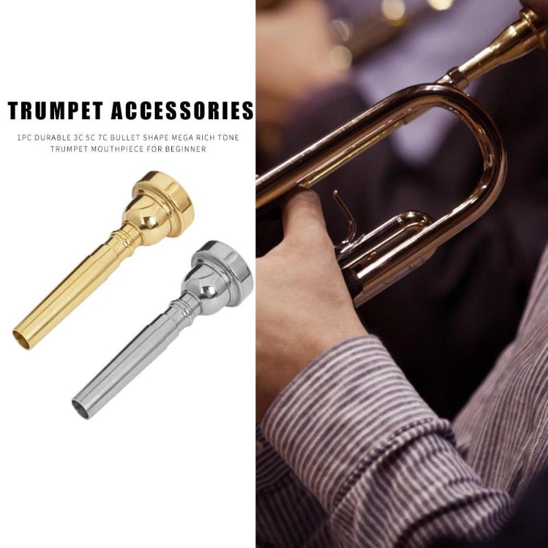 Trumpet Accessories 3C 5C 7C Bullet Shape Mega Rich Tone Trumpet Mouthpiece-ebowsos