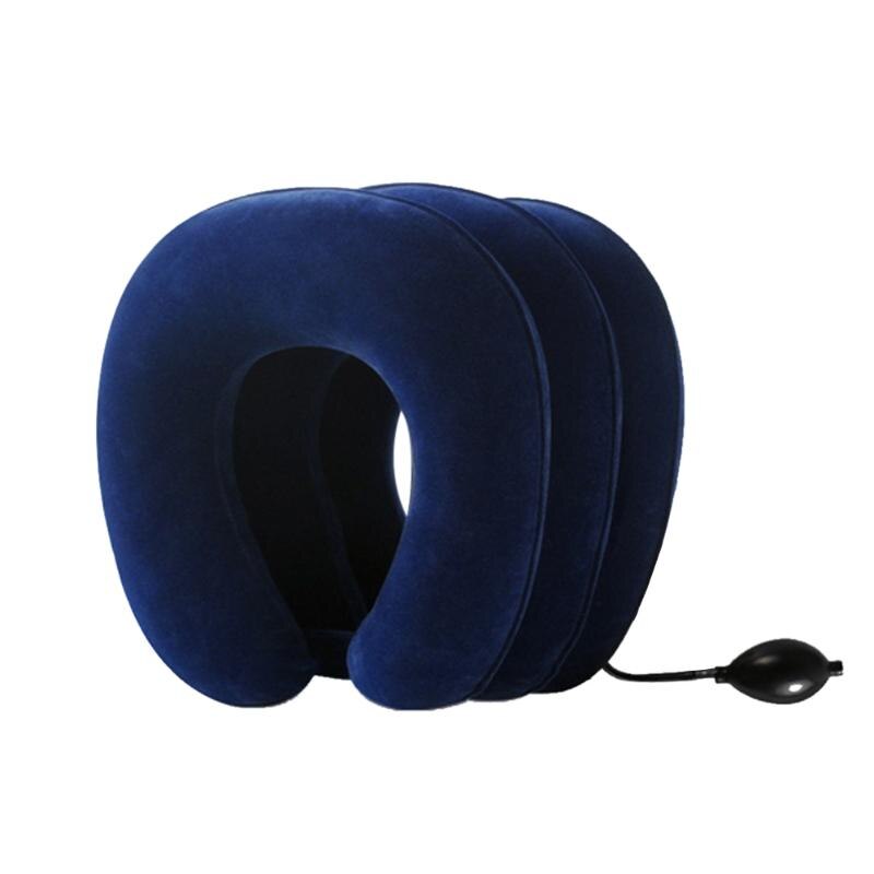 U Neck Pillow Air Inflatable Pillow Cervical Brace Neck Shoulder Pain Relax Support Massager Pillow Air Cushion Traction Soft - ebowsos