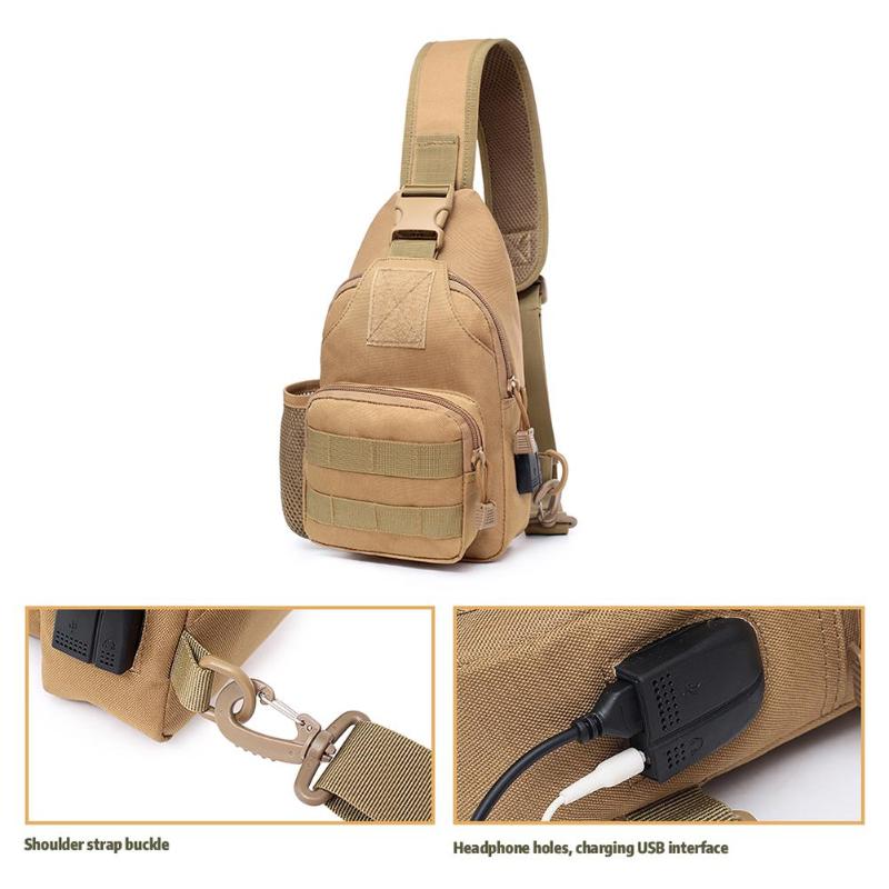 USB Charge Anti Theft Military Tactical Bags Men Crossbody Bag Sport Walking Chest Shoulder Bags Unisex Outdoor Casual Chest Bag-ebowsos