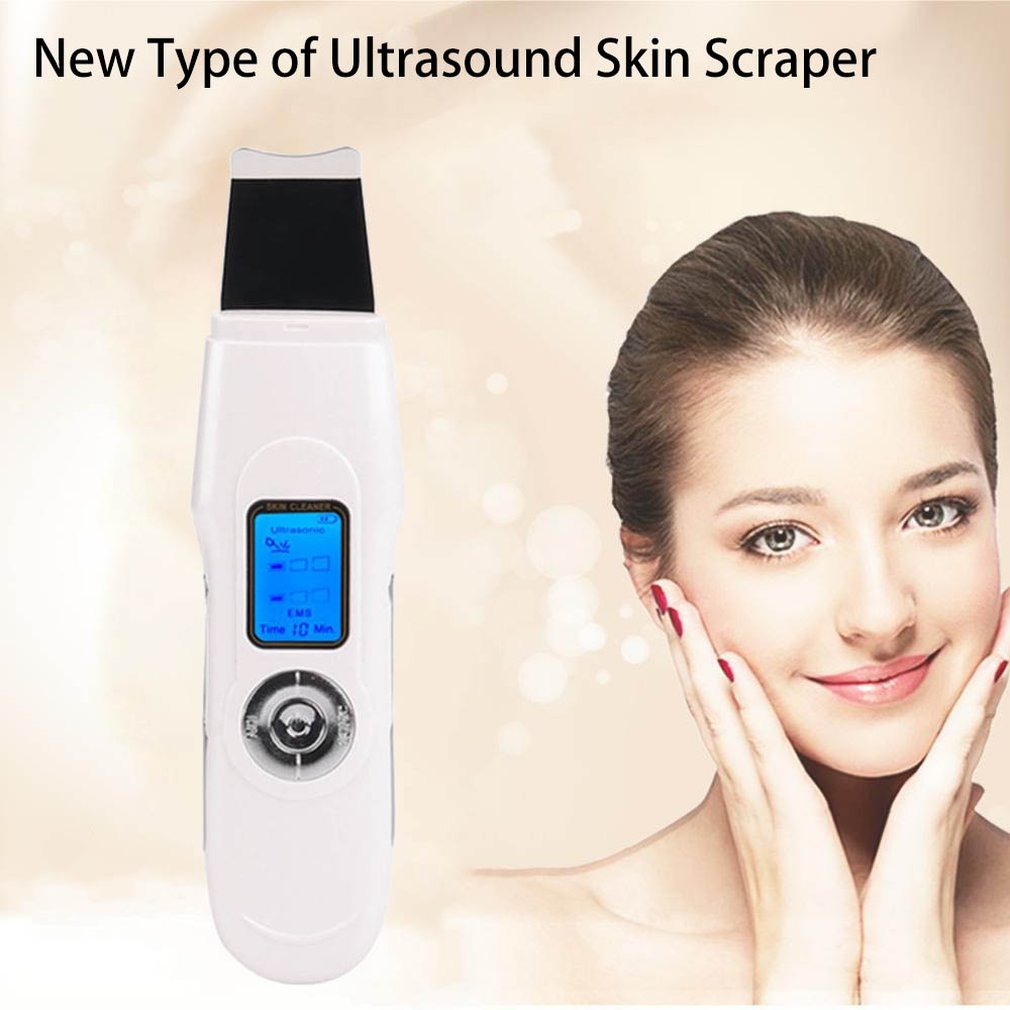 USB Charging Skin ScrubberNew Multi-function Ultrasonic Household Micro Current Ion Import and Export Beauty Tool with box - ebowsos