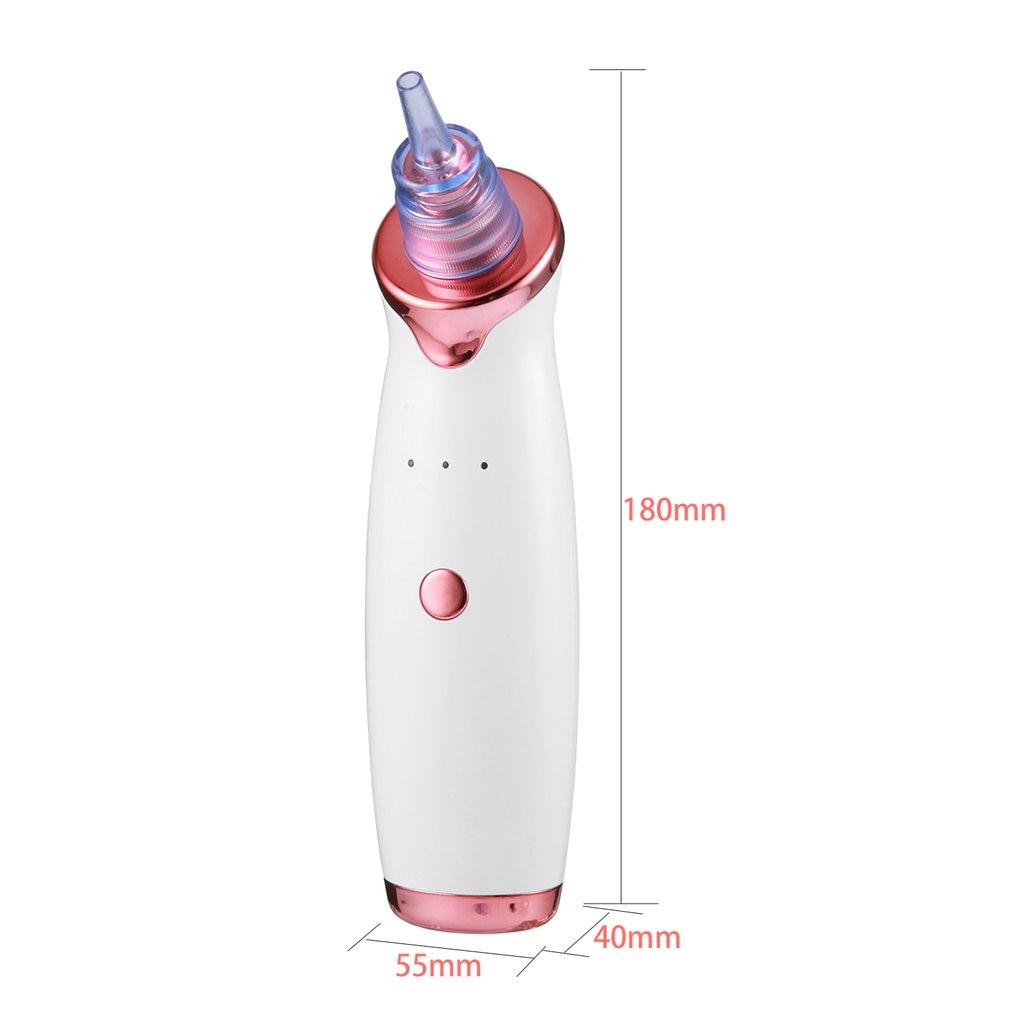 USB Rechargeable Vacuum Blackhead Remover Facial Vacuum Pore Cleaner Nose Acne Facial Skin Care Beauty Suction Device - ebowsos