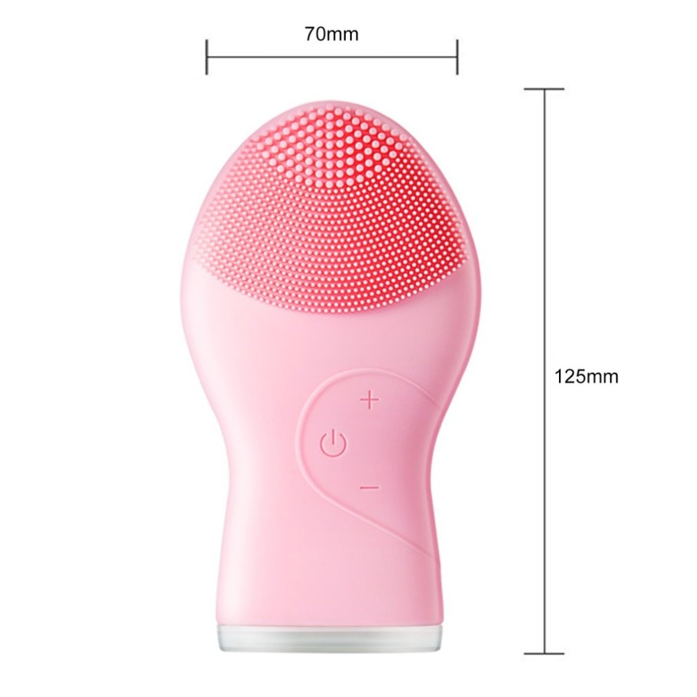 Ultrasonic Silica Gel Face Cleansing Device Blackhead Acne Removal Rechargeable Electric Facial Cleaner Beauty Instrument - ebowsos