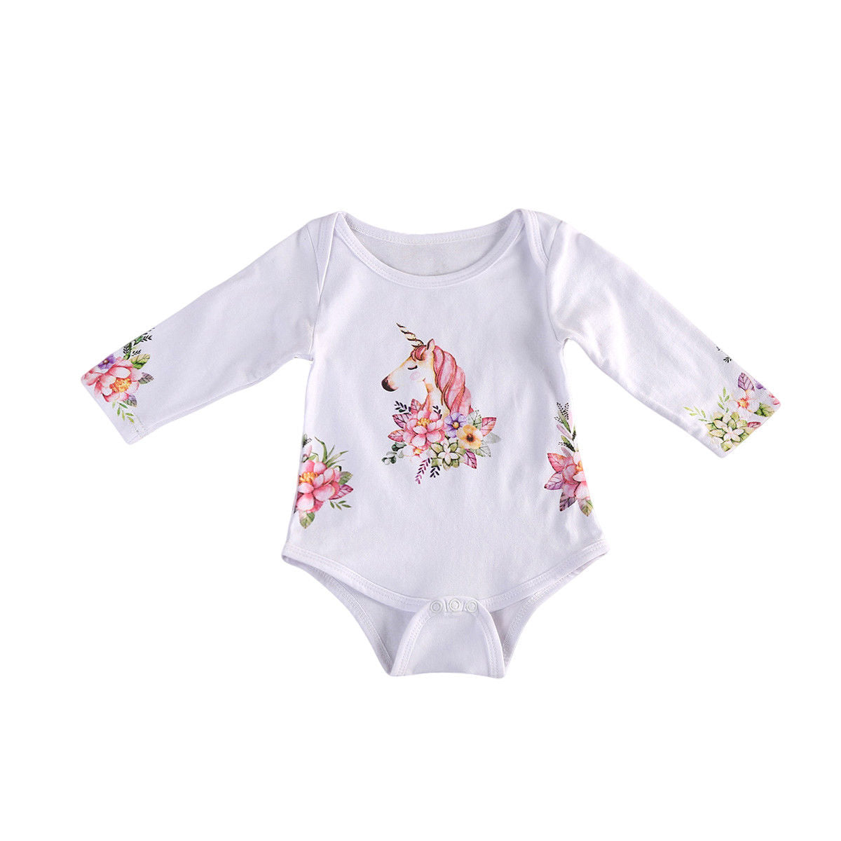 Unicorn Newborn Baby Girls Boys Infant Romper Jumpsuit Outfits Clothes - ebowsos