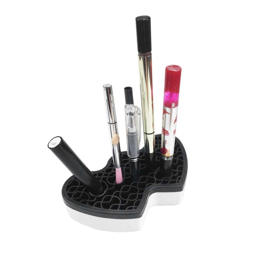 Universal ABS Plastic Women Makeup Brush Storage Box Desktop Cosmetic Brush Organizer Lipsticks Holders For Girlfriends - ebowsos