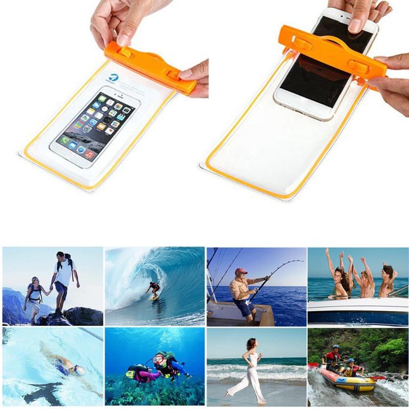 Universal Dry Bag Swimming Waterproof Bag with Luminous Underwater Pouch Phone Case for Below 6inch Phone High Quality Phone Bag - ebowsos