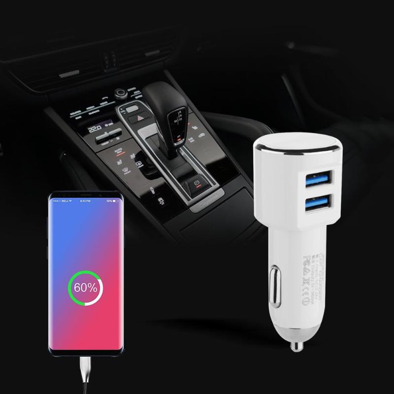 Universal Dual USB Car Charger Digital LED Display 5V 3.4A Phone Fast Charging Adapter for iPhone Samsung Xiaomi New Arrical - ebowsos