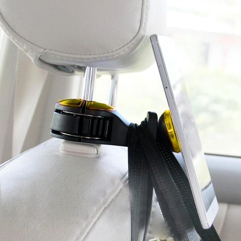 Universal Magnetic Car Hook Phone Holder Seat Back Headrest Lock Mount Holder Magnet Stand For Phone Tablet Luggage Bags New - ebowsos