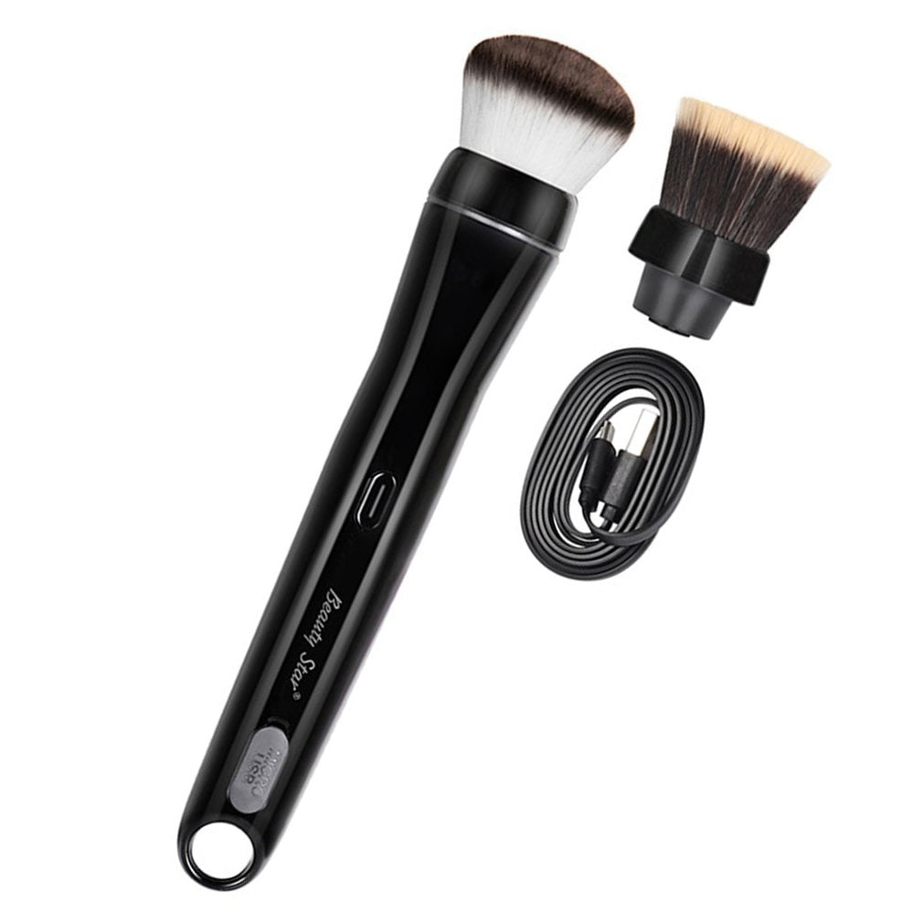 Usb Recharge Brush Makeup Powder Cosmetic Equipment Handy Make-up Set With Foundation and Blush Brush Head - ebowsos