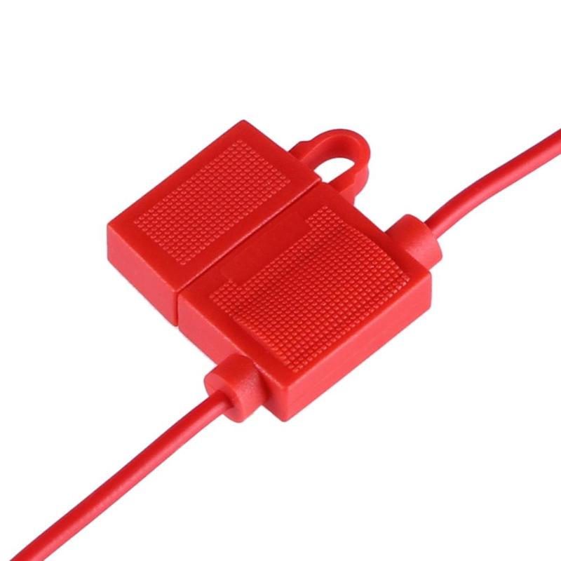 1PC Medium Standard Waterproof ATO ATC Inline 16WAG Blade Fuse Holder Red Auto Automotive Car Blade Fuse Car Accessory - ebowsos