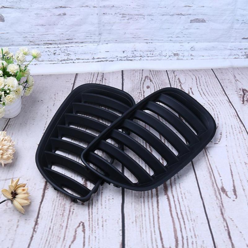 2Pcs Matte Black Car Front Kidney Grilles for BMW X5 E53 3.0 4.4 4.6 4.8 04-06 High Quality Car Styling Accessories New - ebowsos