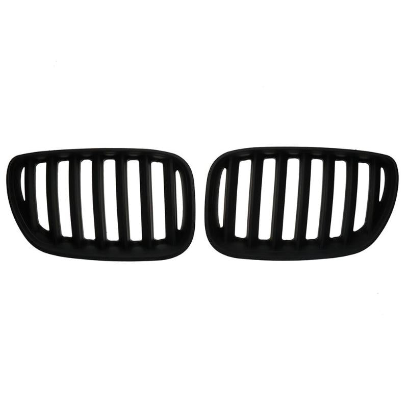 2Pcs Matte Black Car Front Kidney Grilles for BMW X5 E53 3.0 4.4 4.6 4.8 04-06 High Quality Car Styling Accessories New - ebowsos