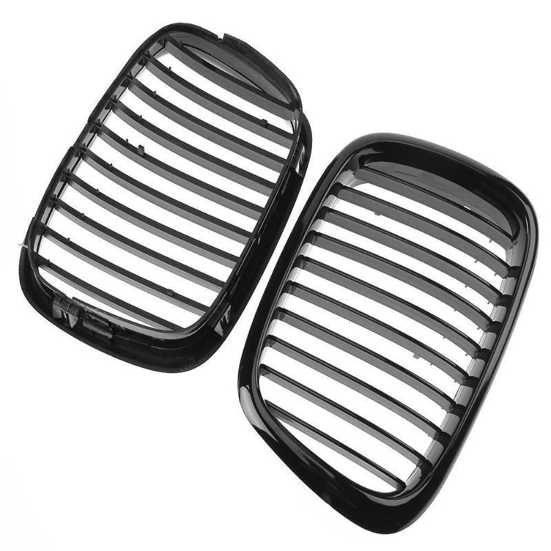 2pcs Front Sport Hood Kidney Grille Grilles for BMW E39 97-03 Gloss Black High Quality Car Styling Accessories - ebowsos