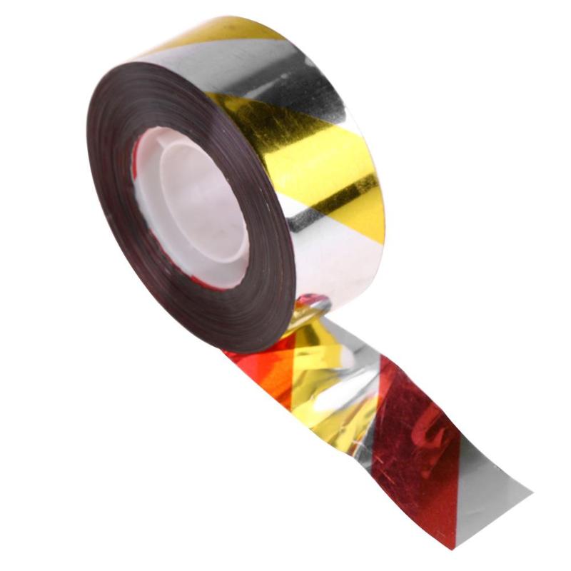 Visual Alarm Ribbon Reflective Flash Bird Scare Tape Sparrow Repellent Ribbon Festival Party DIY Decoration Ribbon Band - ebowsos