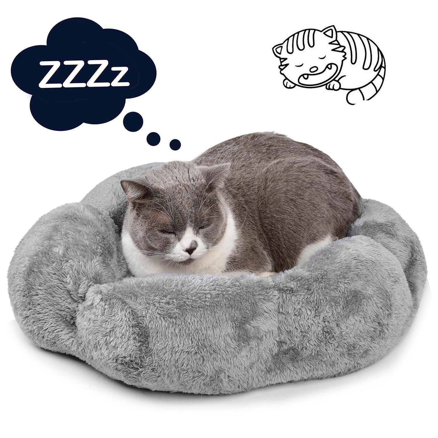 Warm Soft Four Seasons Pet Bed Cat Dog Sleeping Bag Moisture Proof Easy To Clean Round Bed Pet Supplies-ebowsos