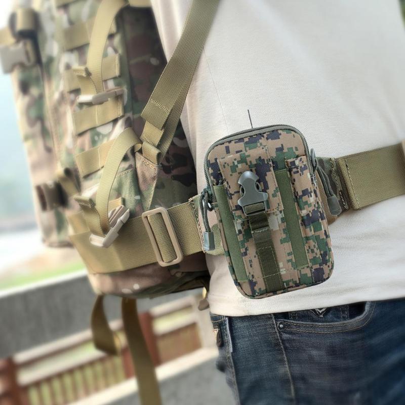 Waterproof Bags Molle Pouch Shoulder Waist Fanny Packs Leisure Daily Life Riding Camouflage Single Shoulder Mobile Phone Keys-ebowsos