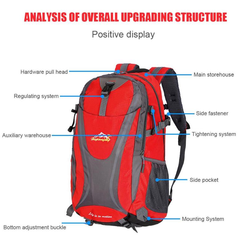 Waterproof Climbing Hiking Outdoor Backpack Women&Men Bag Camping Mountaineering Backpack Sport Bike Travel Bags-ebowsos