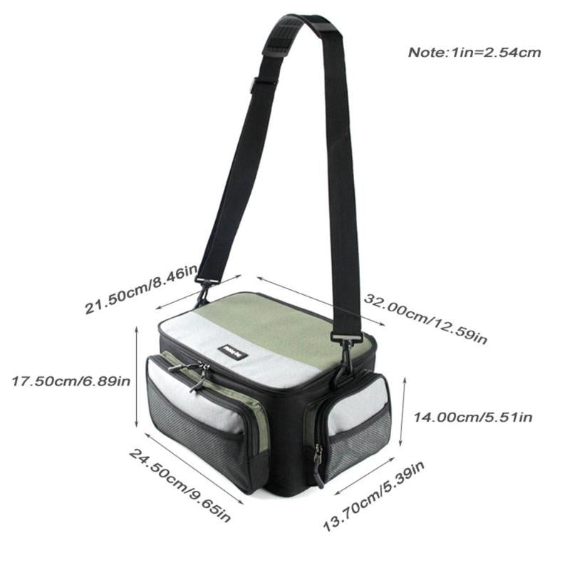 Waterproof Fishing Bag Large Capacity Adjustable Outdoor Shoulder Bag-ebowsos