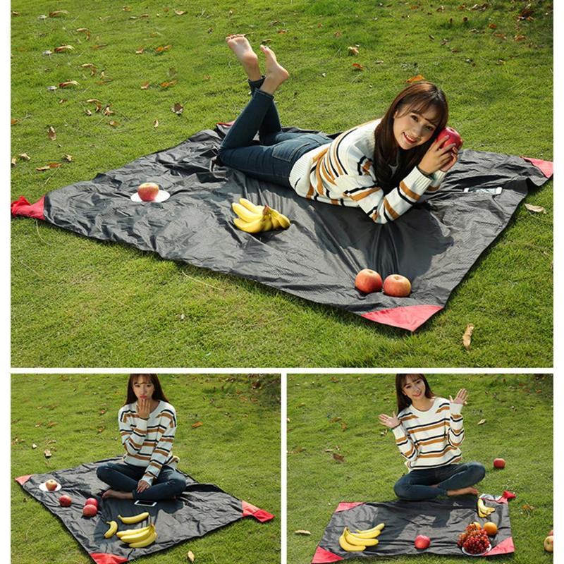 Waterproof Outdoor Camping Mat Beach Picnic Blanket Foldable Ground Cover Pad Floor Tarp Tent Footprint for Hiking Traveling-ebowsos