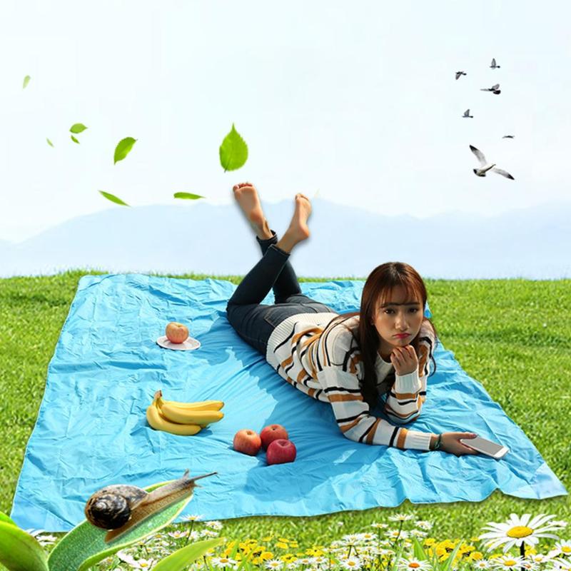 Waterproof Outdoor Camping Mat Beach Picnic Blanket Foldable Ground Cover Pad Floor Tarp Tent Footprint for Hiking Traveling-ebowsos