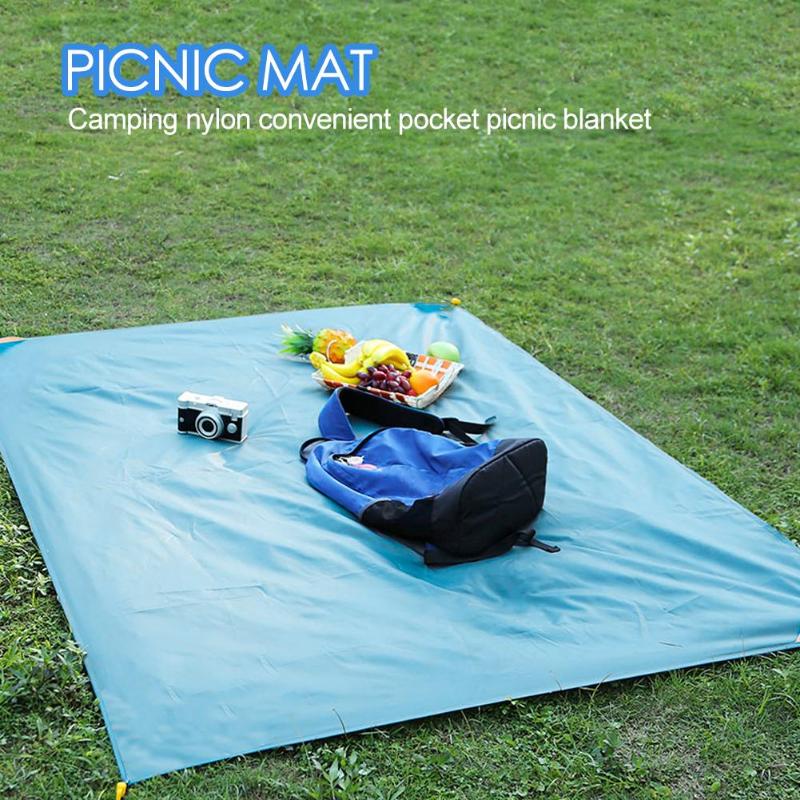 Waterproof Outdoor Camping Mat Beach Picnic Blanket Foldable Ground Cover Pad Floor Tarp Tent Footprint for Hiking Traveling-ebowsos