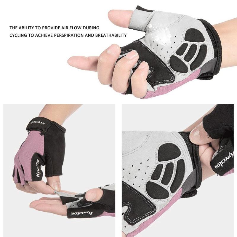 Waterproof Windproof Unisex Summer Outdoor Sports Non-slip Half Finger Gloves Women Men Bicycle Cycling Riding Mittens-ebowsos