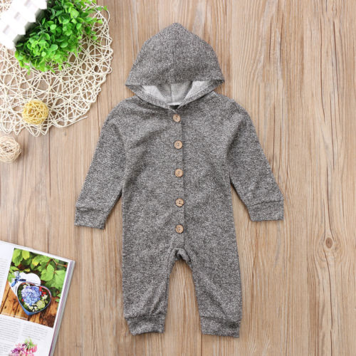 Winter Cute Kids Baby Boy Girl Infant Romper Long Sleeve Cotton Hooded Clothes Sweater Outfit Long Sleeve Jumpsuit - ebowsos