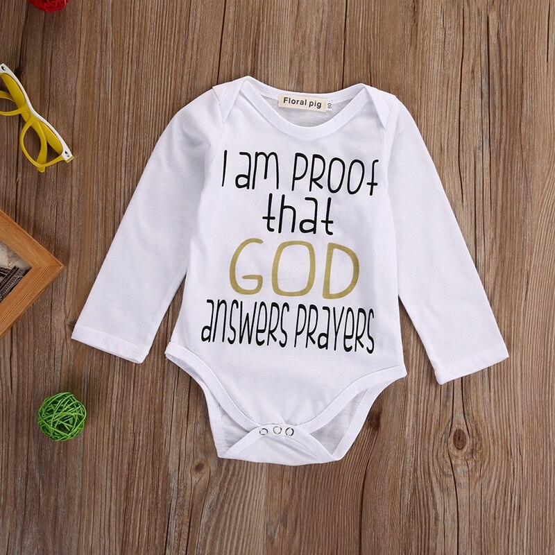 Winter Newborn Baby Boys Girls Bodysuit Kids Baby Letter Long Sleeve Cotton Jumpsuit Outfits Clothes - ebowsos