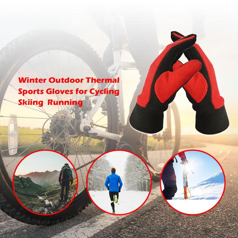 Winter Outdoor Sports Skiing Gloves Men Riding Plush Keep Warm Low Temperature Men's Cycling Windproof Ski Gloves-ebowsos