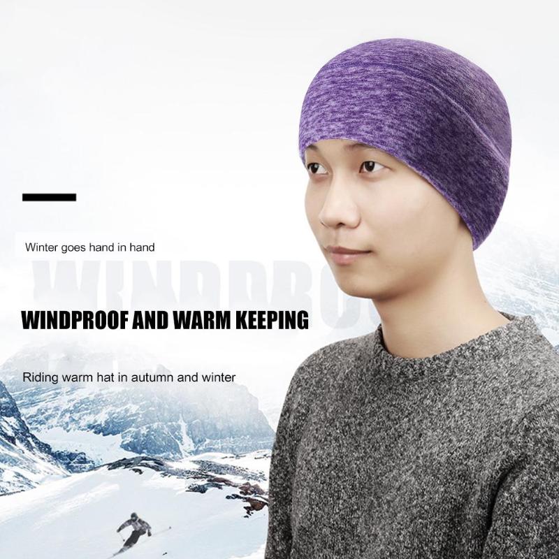 Winter Warm Ski Fleece Cycling Soft Cap Outdoor Sport Skiing Riding Running Thermal Windproof Men Women Knitted Cap-ebowsos