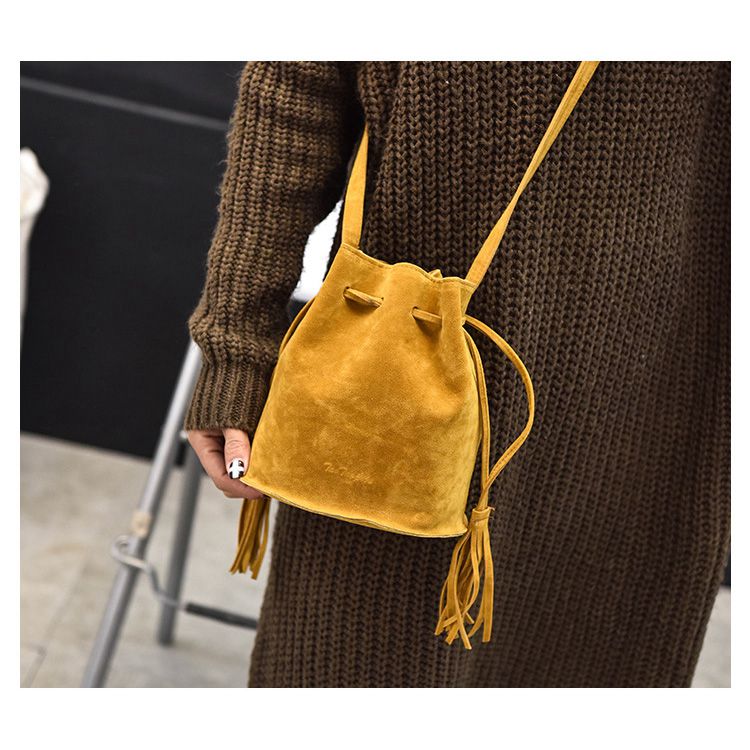 Women Bag Handbags Tote Over Shoulder Crossbody Sling Summer Tassel Purses Suede Fringe Big Cool Female Drawstring Motorcycle - ebowsos