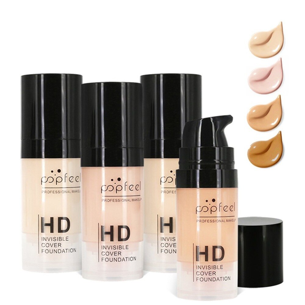 Women Facial Makeup Foundation Base Liquid Cream Long Lasting Waterproof Moisturizer Face Cosmetic Concealer - ebowsos