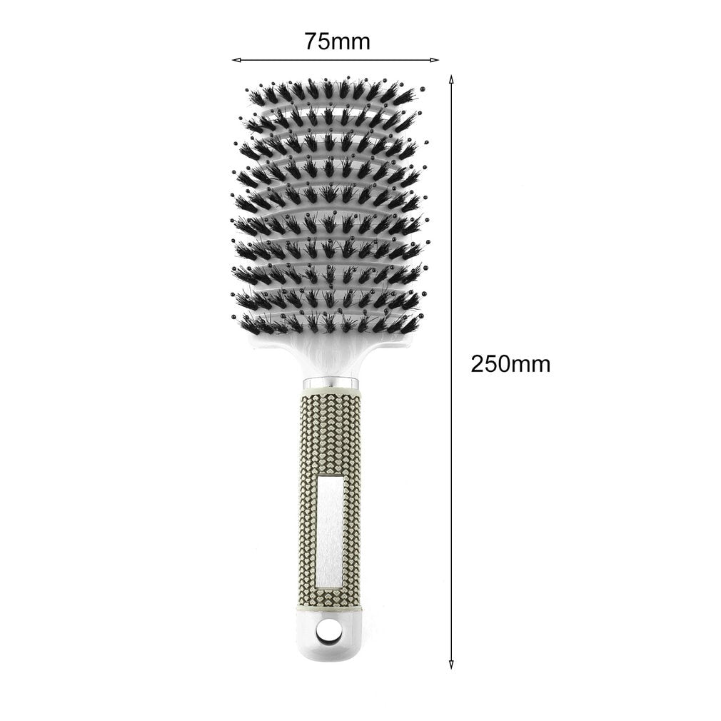 Women Hair Scalp Massage Comb Bristle & Nylon Hairbrush Wet Curly Detangle Hair Brush for Salon Hairdressing Styling Tools - ebowsos