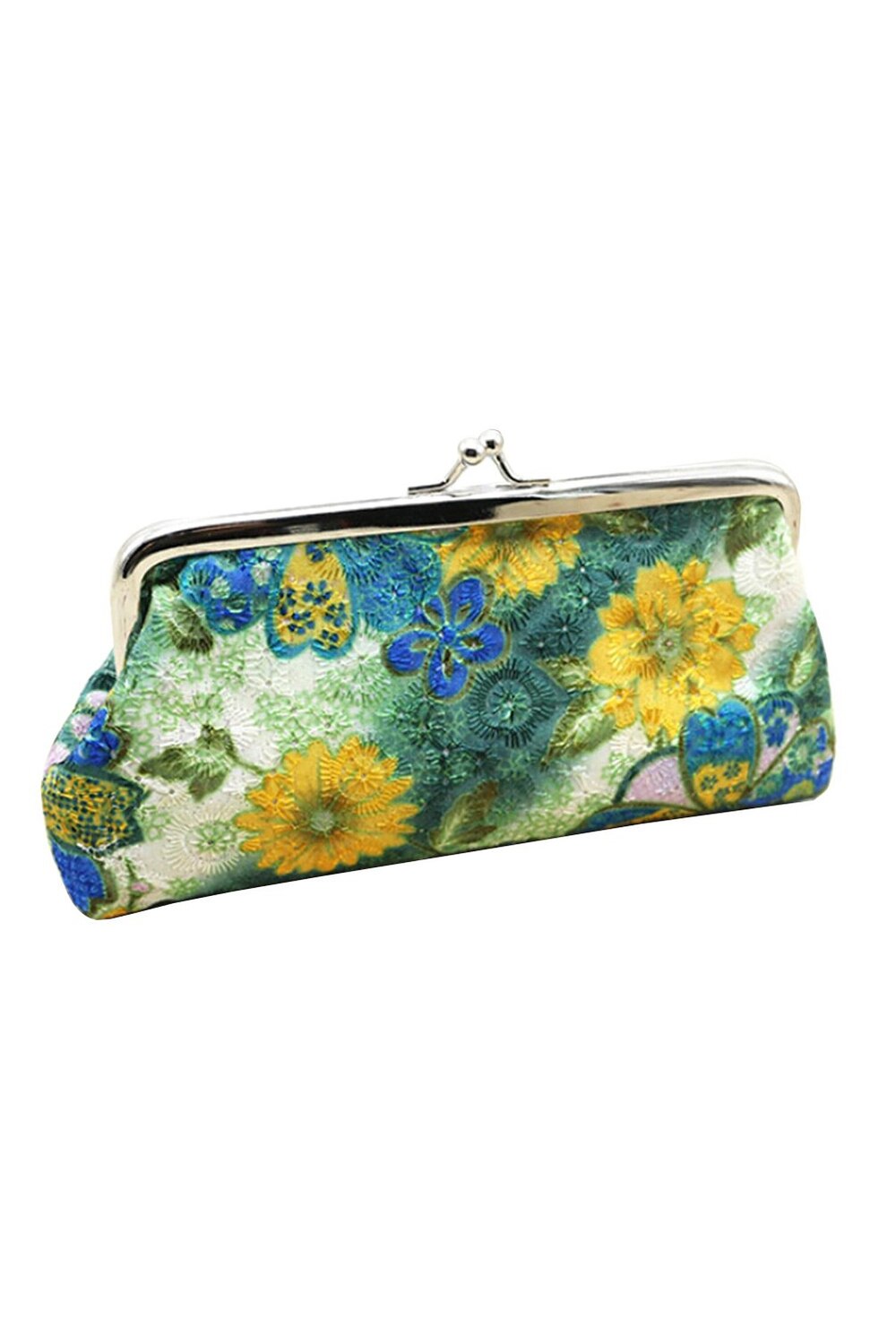 Women's Coin Purse Flower Pouch Wallet Money Bag(Beige) - ebowsos