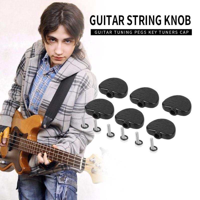 Wood Grain Semicircle Black Ballad Electric Guitar Buttons Knobs Handle Set-ebowsos