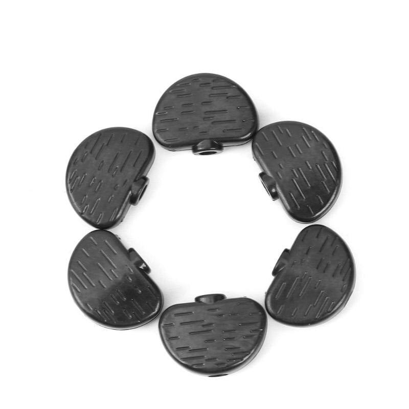 Wood Grain Semicircle Black Ballad Electric Guitar Buttons Knobs Handle Set-ebowsos