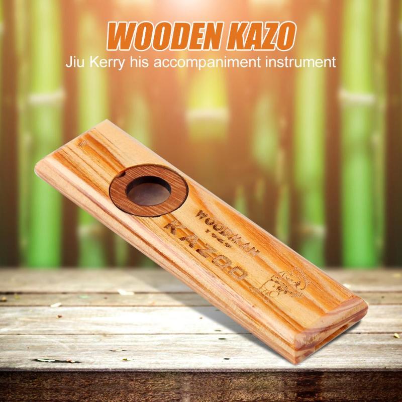 Wooden Kazoo Adult Kids Educational Musical Accompaniment for Bass Ukulele Guitar Jazz Drum Kit Acoustic Instruments-ebowsos