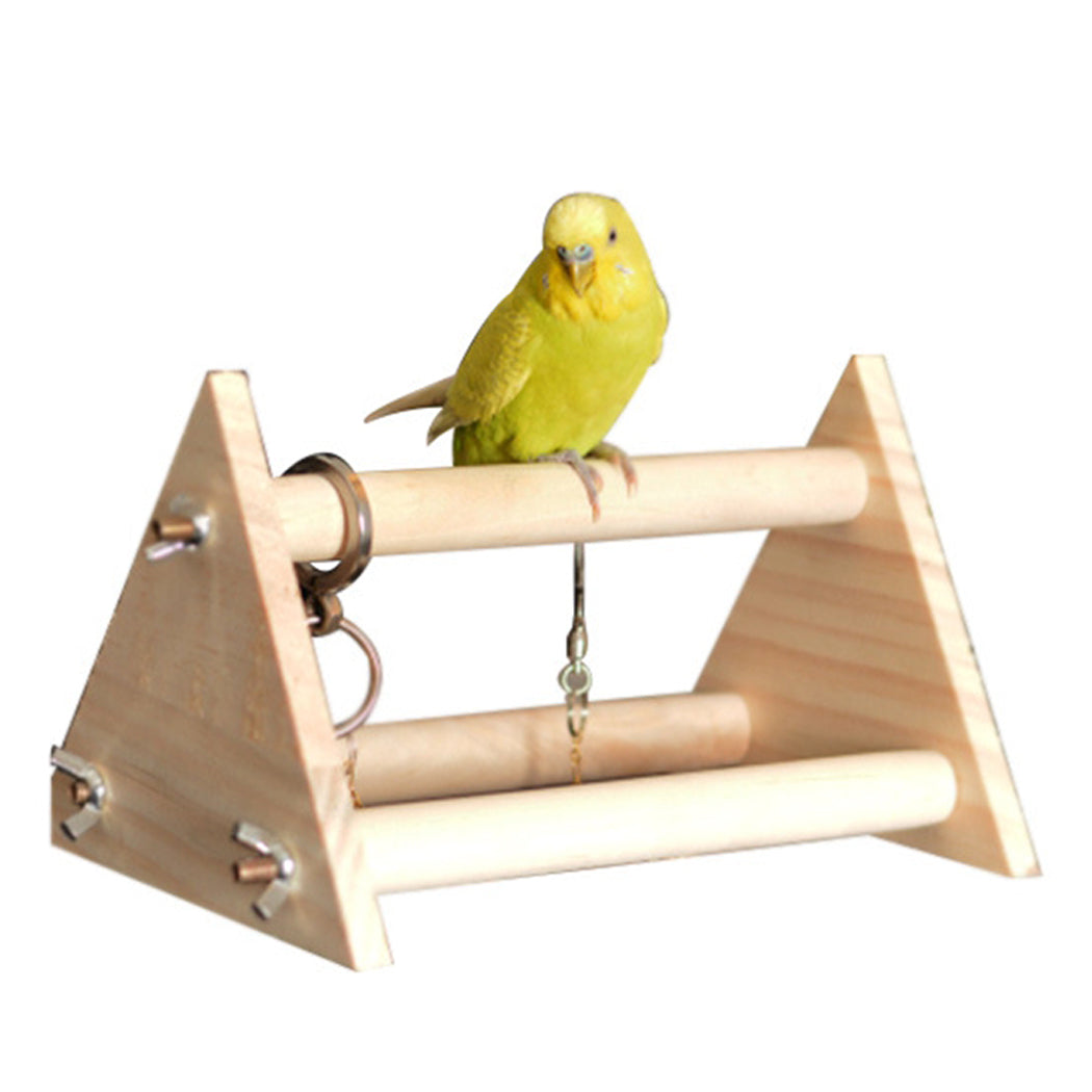 Wooden Parrot Stand Set Training Supplies Creative Portable Parrot Perch Stand Bird Stand For Desktop Pet Bird Supplies-ebowsos