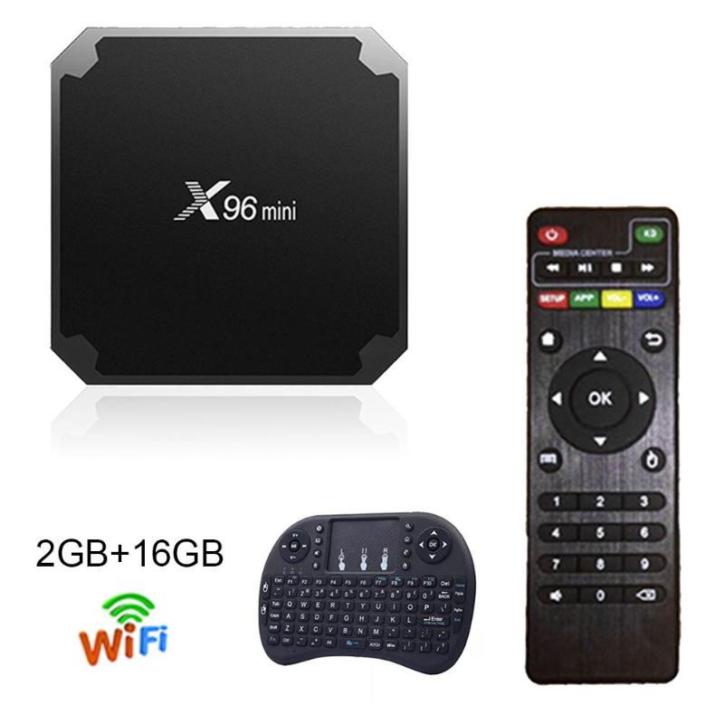 X96 Mini Android 7.1 Smart TV Box 2G+16G Amlogic S905W Quad Core 2.4G WiFi Set Top Box+Air Mouse Keyboard Set Top Box Promotion - ebowsos