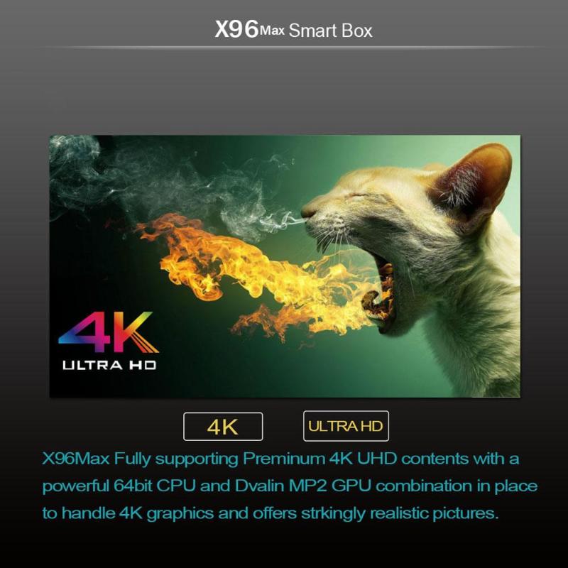 X96Max Smart TV BOX Android 8.1 Amlogic S905X2 LPDDR4 Quad Core 4GB 64GB 2.4G&5GHz Wifi BT 1000M H.265 4K Set top box X96 Max - ebowsos