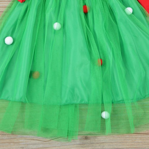 Xmas Kids Toddler Baby Girls Dress Christmas Pageant Princess Party Tutu Dresses - ebowsos